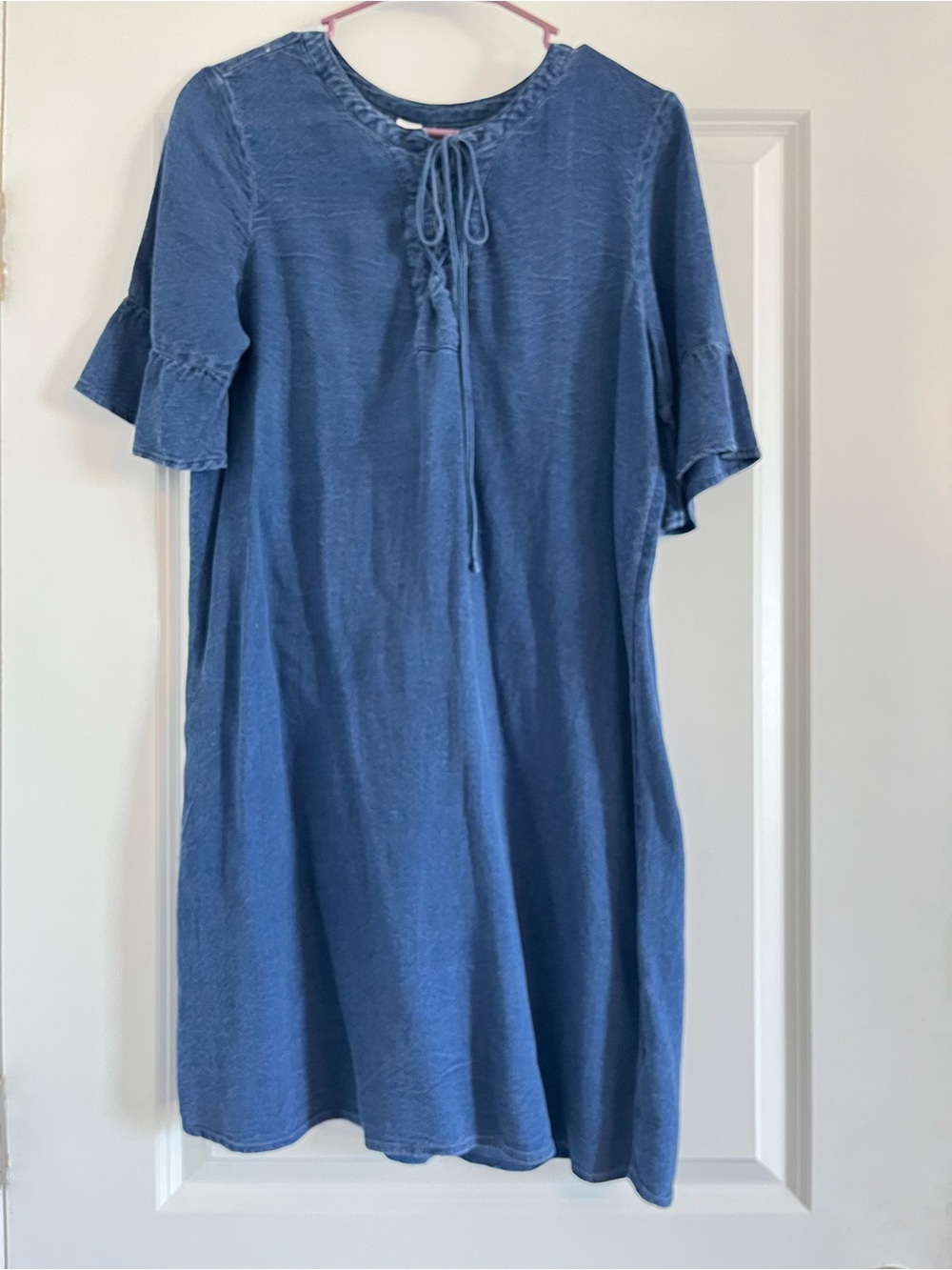 Old Navy Indigo Tie-Front Shift Dress